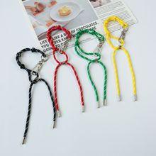 韩国ins红色尼龙绳手链miu系包包挂件情侣钥匙扣汽车挂饰手编潮玩