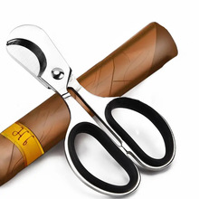 厂家直供现货不锈钢雪茄剪全钢手柄带胶圈金属烟具剪雪茄开孔器