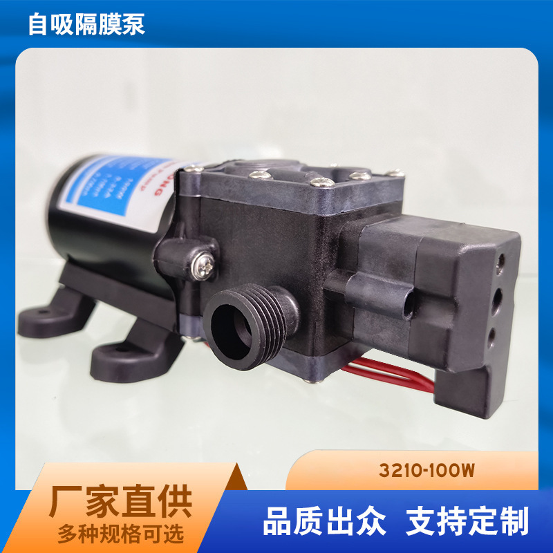 Manufacturer Supplies Self-Priming Booster Pump Spray High-Pressure Car Wash Xtl Household Dc 100W Micro Diaphragm Pump