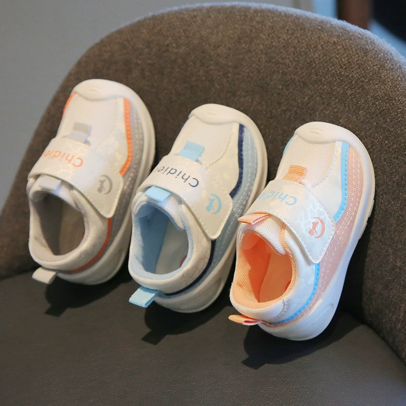 Caidi Ai 2023 Весна и осень 1-2-3 года Дышащая обувь для малышей с двойной сеткой Резиновая нескользящая Мягкая подошва для мальчиков и девочек