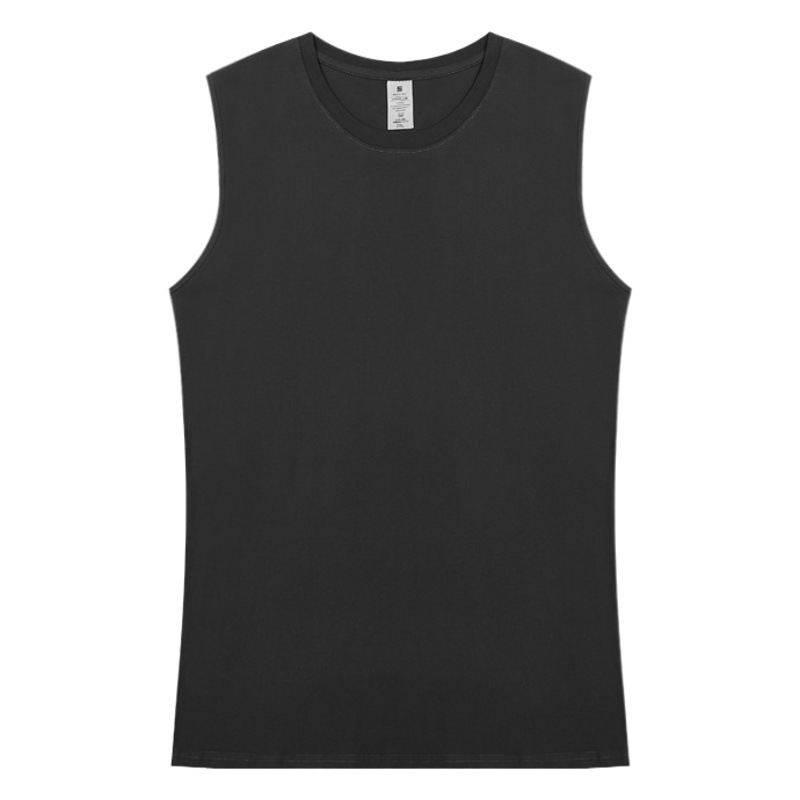 Solid Color American Ami Khaki Sleeveless T-Shirt Vest Men's Sports Fitness Vest Pure Cotton White Short-Sleeved Undershirt
