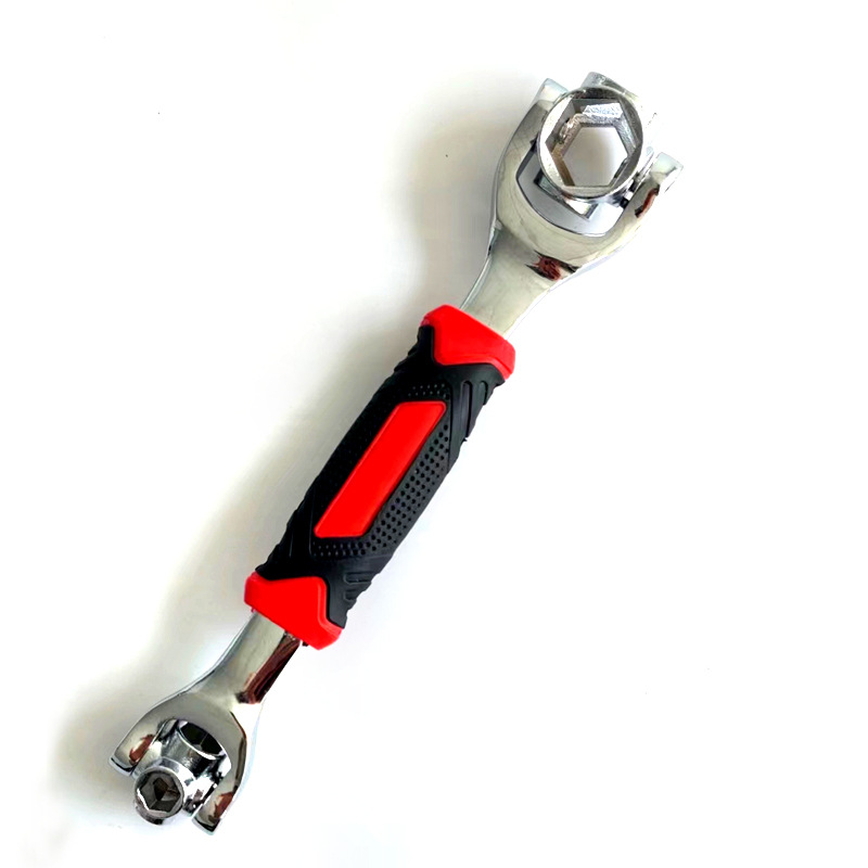 Llave de tubo 8 en 1 juego de seis dientes 8-22mm giratorio con herramientas de hardware de reparación de automóviles para el hogar magnéticas