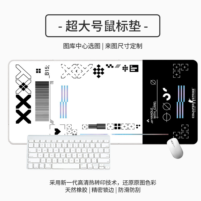 工場直送プリントセットオーバーロックマウスパッド、細かい表面オーバーロック、滑らかなFPSチキン大型厚みのあるeスポーツデスクパッド|undefined