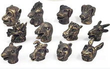 考古挖掘历史文物十二兽首兵马俑套装儿童DIY手工挖掘青铜器化石