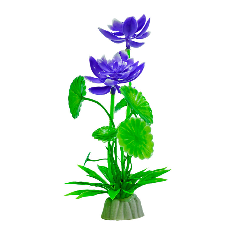Simulación decoración de loto flor falsa flor hoja de loto pecera agua estanque paisajismo adornos de plástico plantas acuáticas acuario decoración paisajismo