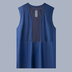 氷酸素運動ベスト男性タイプの夏は薄いノースリーブ男性tシャツを着ています。