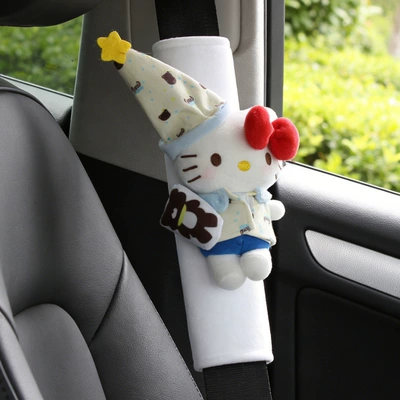 Pad Car Interior Accessories New – Seat belt shoulder pad - white-shoulder-pads-crystal-velvet-pajama-set-single-piece-kt-design