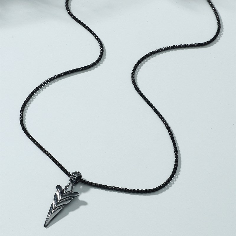 Nihaojewelry Retro Spearhead Pendant Necklace Wholesale jewelry