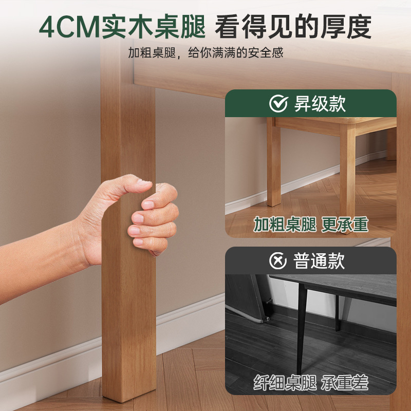 Mesa de escritorio estrecha de madera maciza con piernas contra la pared, dormitorio, mesa de trabajo rectangular, mesa de escritorio larga, mesa de escritorio para estudiantes domésticos