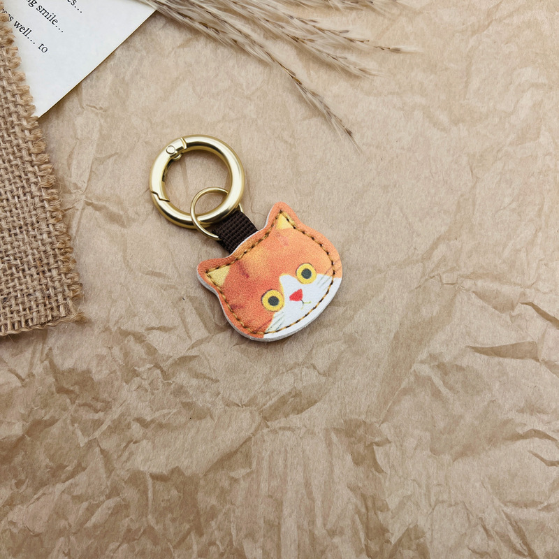 日系eco ute子猫シリーズのキーホルダーeminettかわいい革キーホルダー装飾バッグストラップ|undefined