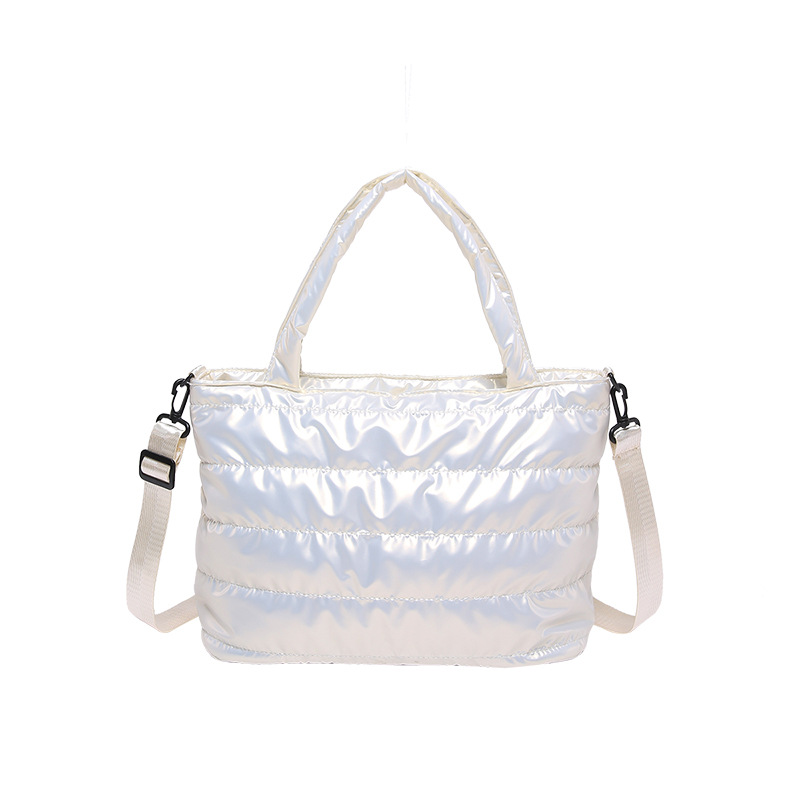 Bolso de mujer de algodón 2023 otoño y invierno nuevo bordado bolso de hombro de algodón espacial de moda brillante bolso de mujer