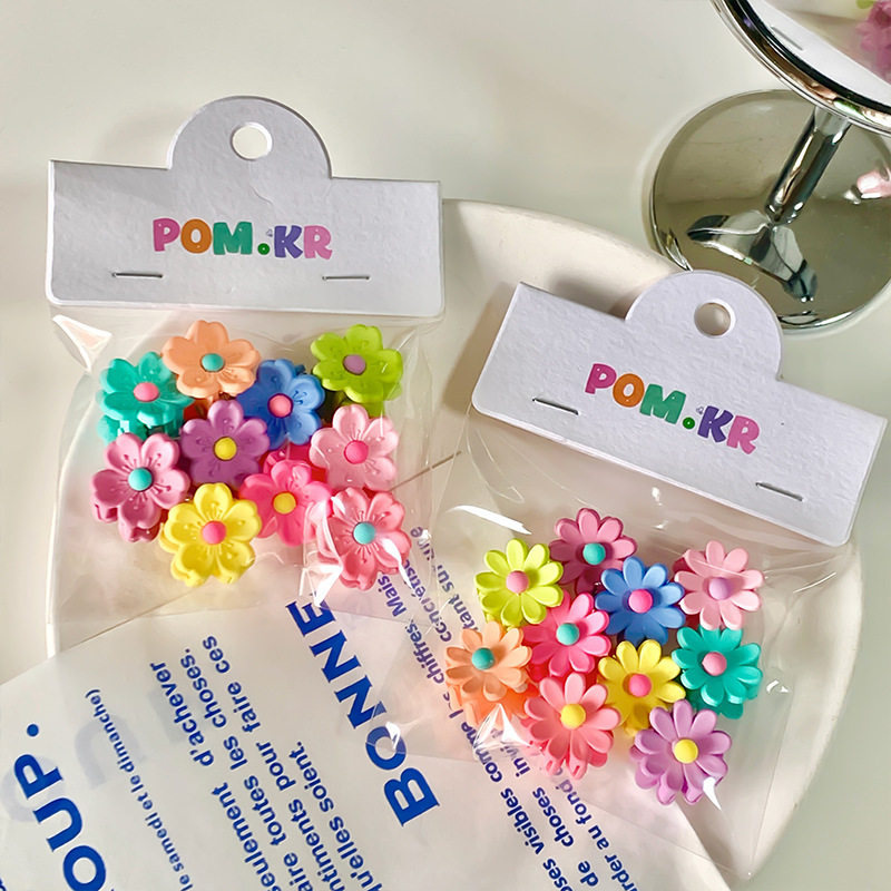 25g Weight Hair Clip Hair Accessories Type 10 Sets Quantity Cute Sweet Korean Style Kid'S Candy Flower Daisy Acrylic Flowers Hair Clip