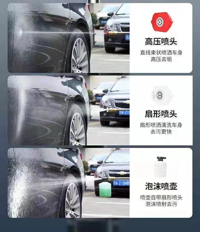 Suitable for Wireless Car Washing Machine High-Pressure Car Washing Water Gun Portable Powerful Car Lithium Battery Cleaning Machine