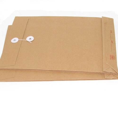 Factory direct sales kraft paper file bag 200g thickened A4 file bag information bag document bag