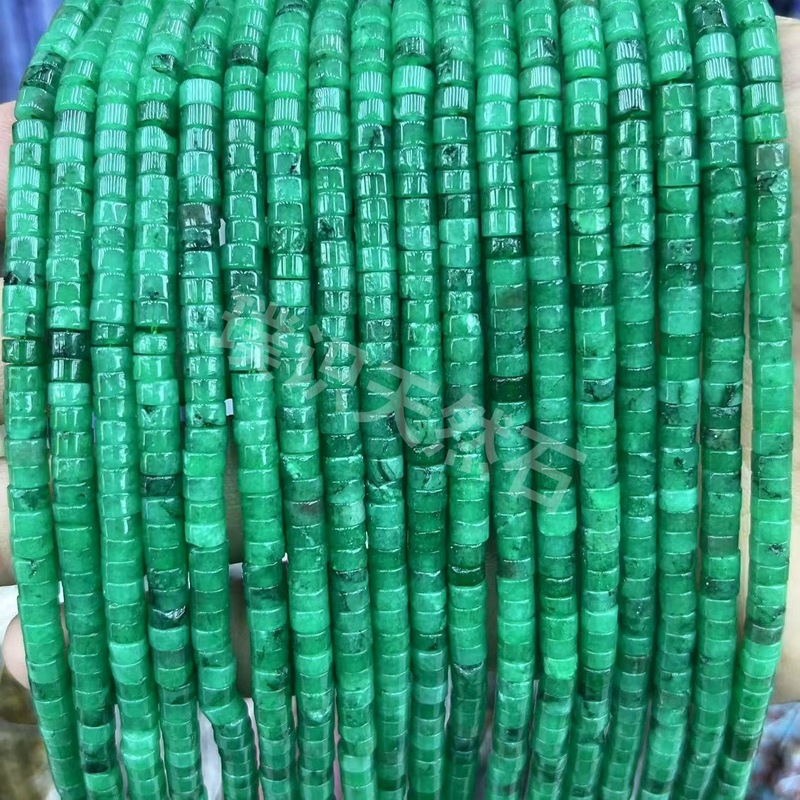 2*4mm天然石管珠隔片散珠玉髓青金水晶圆柱隔珠diy饰品配件批发|undefined