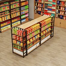 超市货架中岛货架双面文具店便利店多层展示架零食化妆品母婴置物