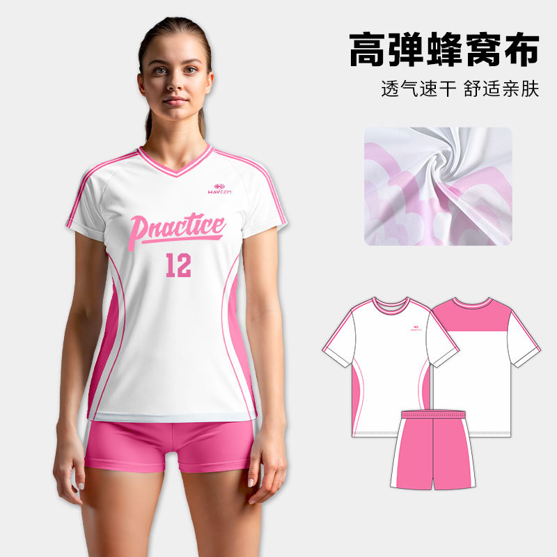 New Badminton Uniform Sports Suit for Men and Women, Short-Sleeved Volleyball Training Table Tennis Printed Quick-Drying