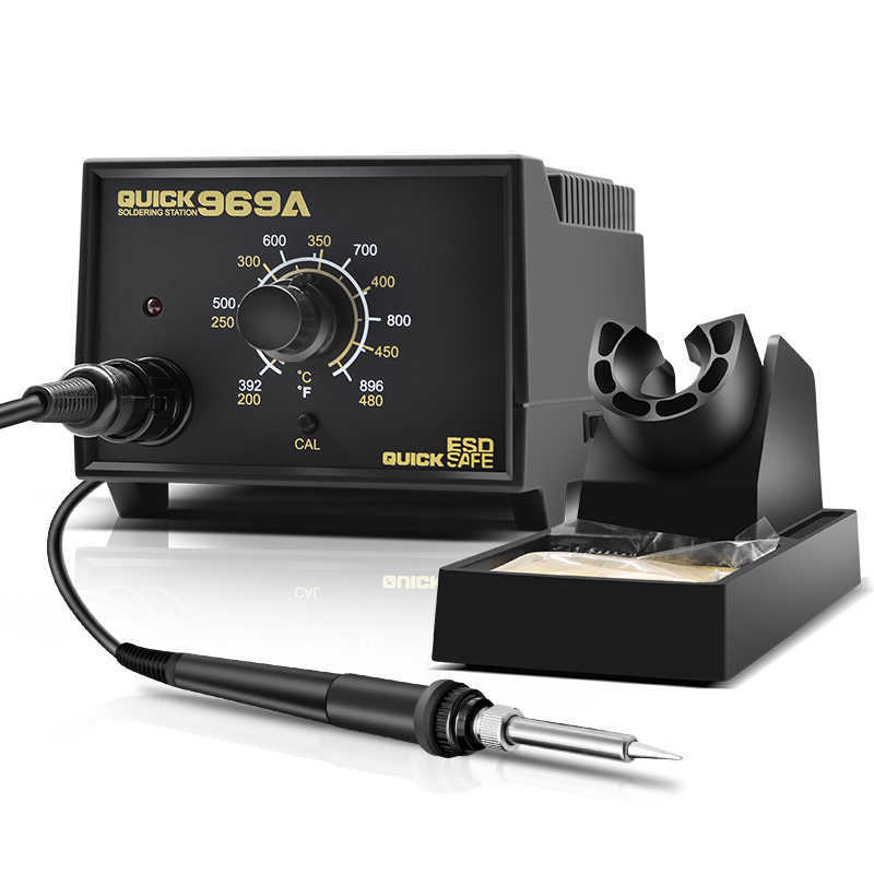 快克电烙铁969A电焊台控温可调恒温QUICK936焊接工具936A手机维修