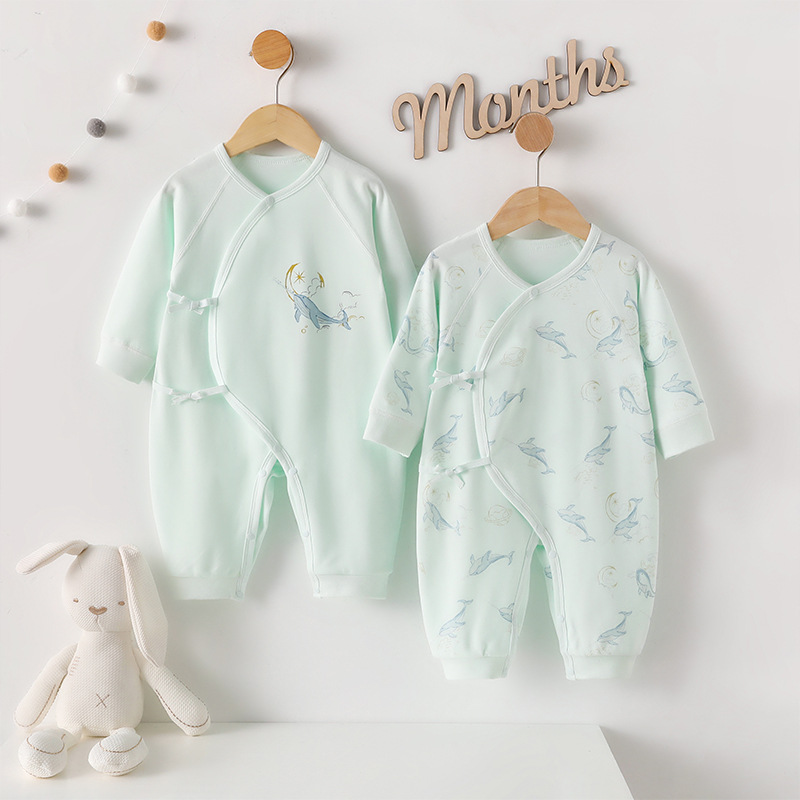 106059819@qq.com Pijamas de algodón puro para bebé, ropa infantil, mono sin costuras, mono para recién nacido, primavera y otoño._voghion.com