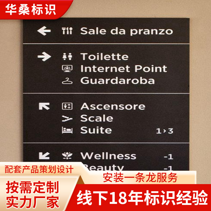 厂家制定科室牌指示牌设计不锈钢导向广告停车场制作精神堡垒立牌
