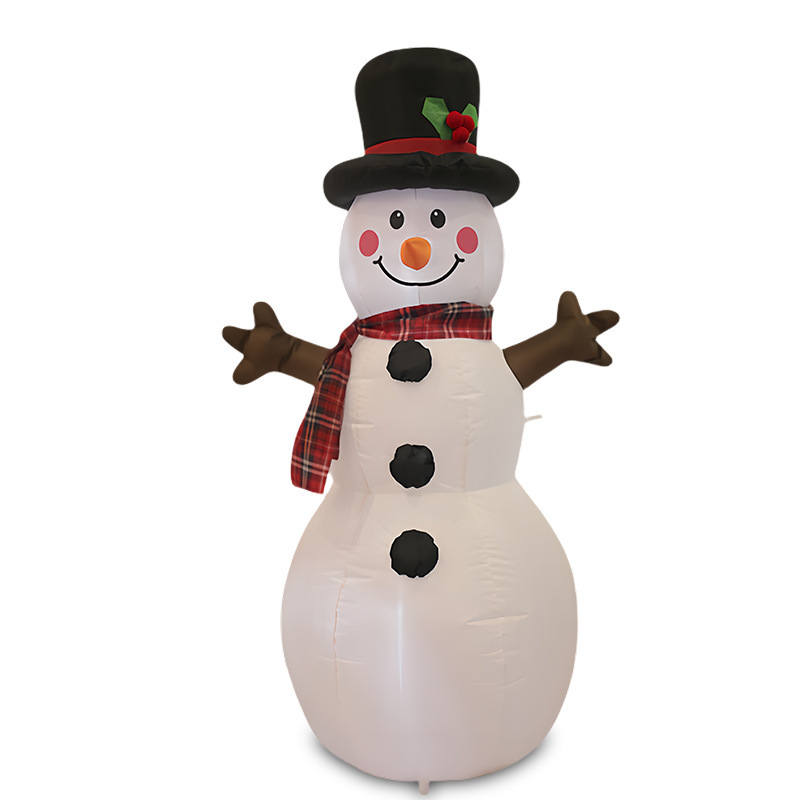 クロスボーダー4FTクリスマス用品インフレータブルクリスマス雪だるま発光エアモデル庭ガーデン休日パーティー置物|undefined