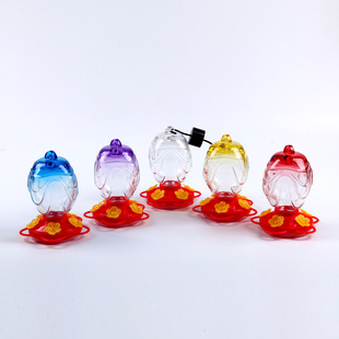 New product glass feeder factory direct supply painted glass hummingbird water feeder bird feeder courtyard garden decoration