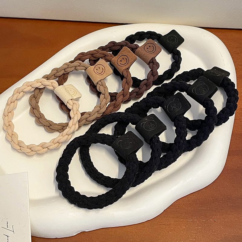 Cuerda para el cabello que no deja marcas de alta elasticidad, cuerda para la cabeza de mujer, lazo para el cabello de oso simple y lindo, accesorios para el cabello de cola de caballo alta, sombreros nuevos 2025