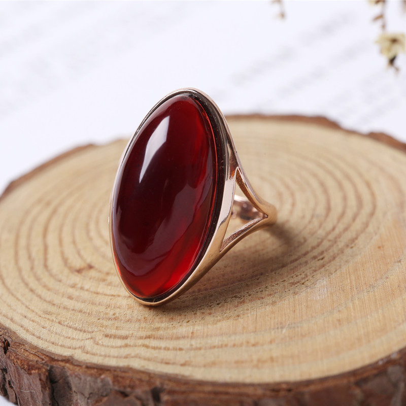 Chicken oil yellow amber ring unisex open adjustable amber ring gold amber ethnic style jewelry