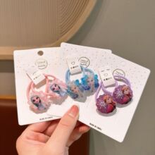 儿童皮筋爱莎公主发圈宝宝冰雪奇缘发绳小女孩宝宝艾莎发圈扎辫子