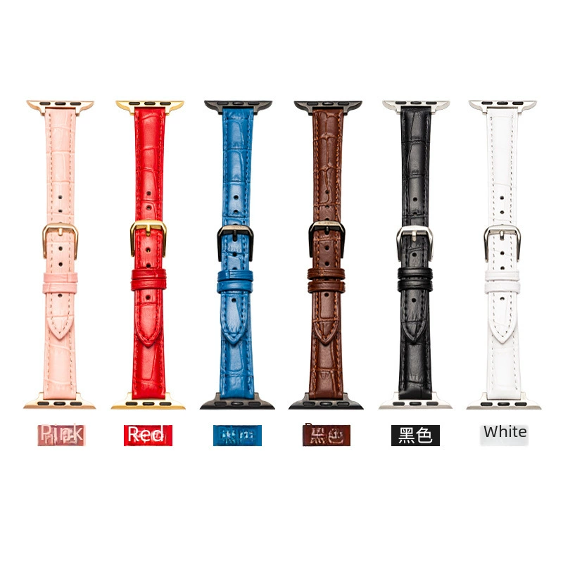 Apple, fitted bamboo watch strap, genuine leather