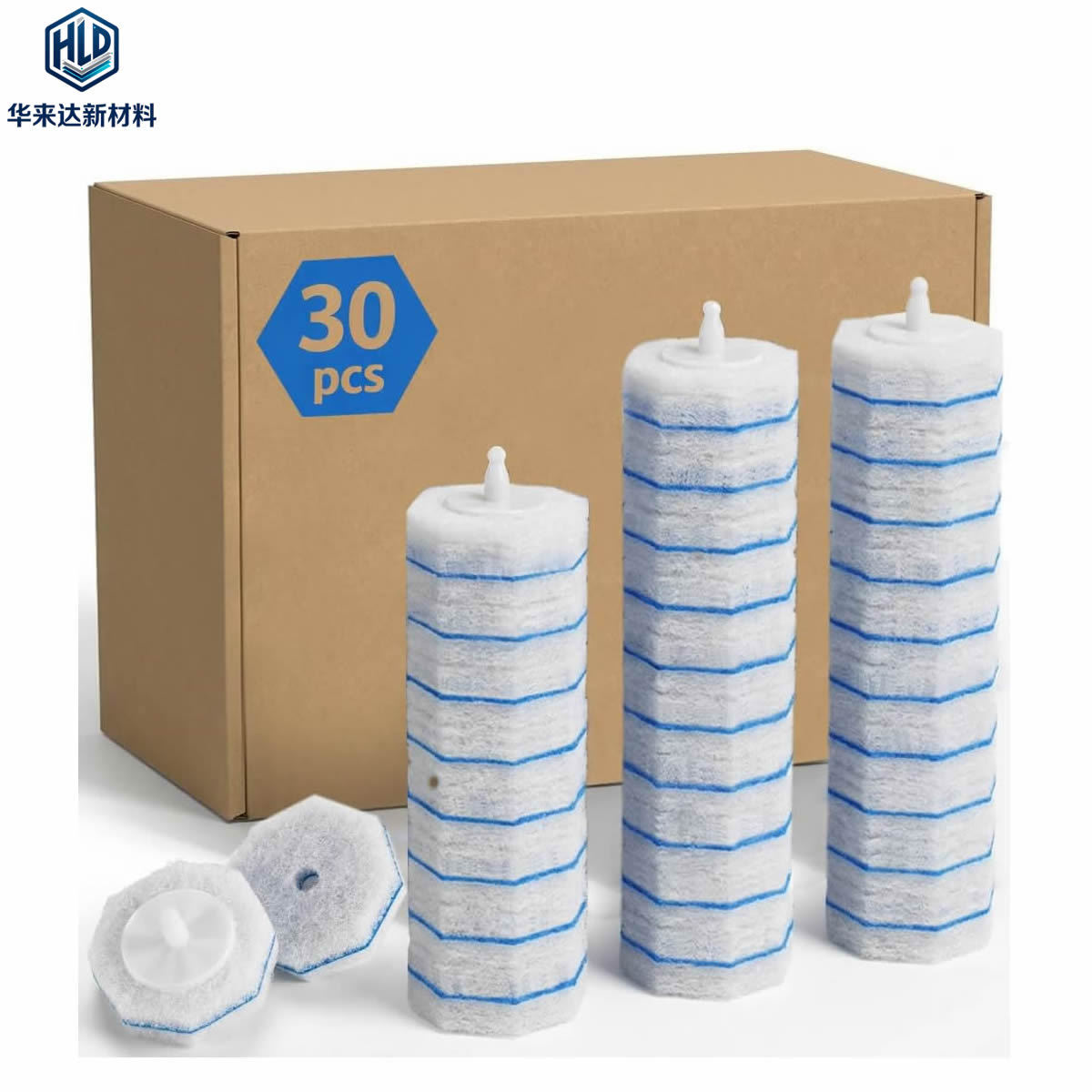 Can Be Used for Dropshipping Retail, Cross-Border Amazon Sales, Disposable Toilet Brush Replacement Heads for Home Use, No Dead Corners, 10 Pieces Per Sealed Package