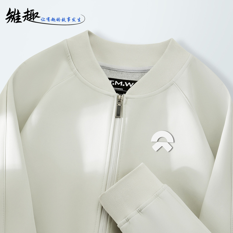 Nio Gray Workwear with Logo Printed Baseball Jacket Sweatshirt Car Company 4S Store Jacket Embroidered Ideal Green Mercedes-Benz Black