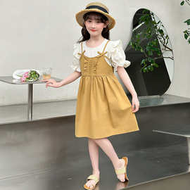 儿童演出服合唱服中小学生夏季校服女童连衣裙幼儿园园毕业照服装