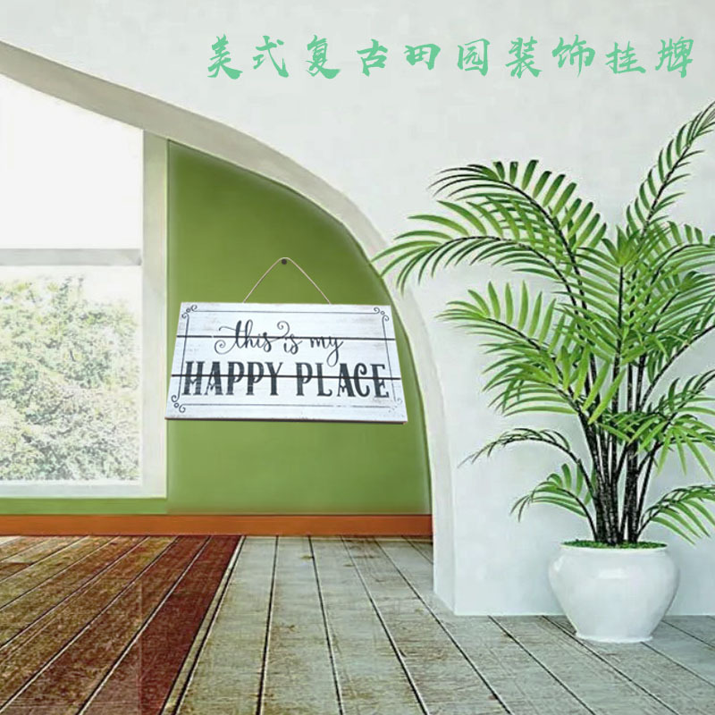 Pintado de madera de campo pastoral americano, puesto de flores, decoración de pared, decoración de pared, decoración de la puerta creativa