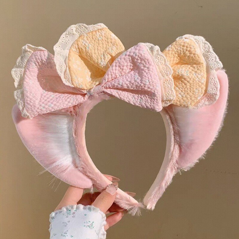 遊園地の女の子のかわいいぬいぐるみパンダフィーベア耳カチューシャ女性の写真ヘアピン洗顔カチューシャヘアアクセサリー|undefined
