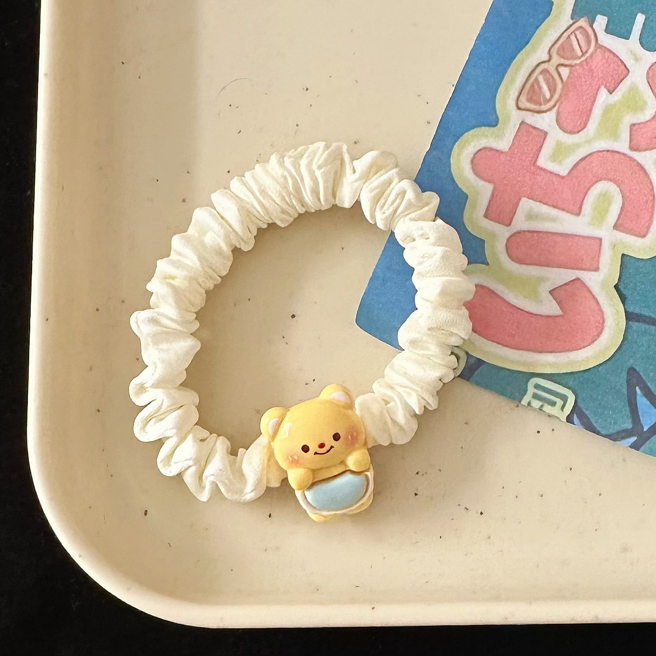 곰 작은 장 원형 머리 반지