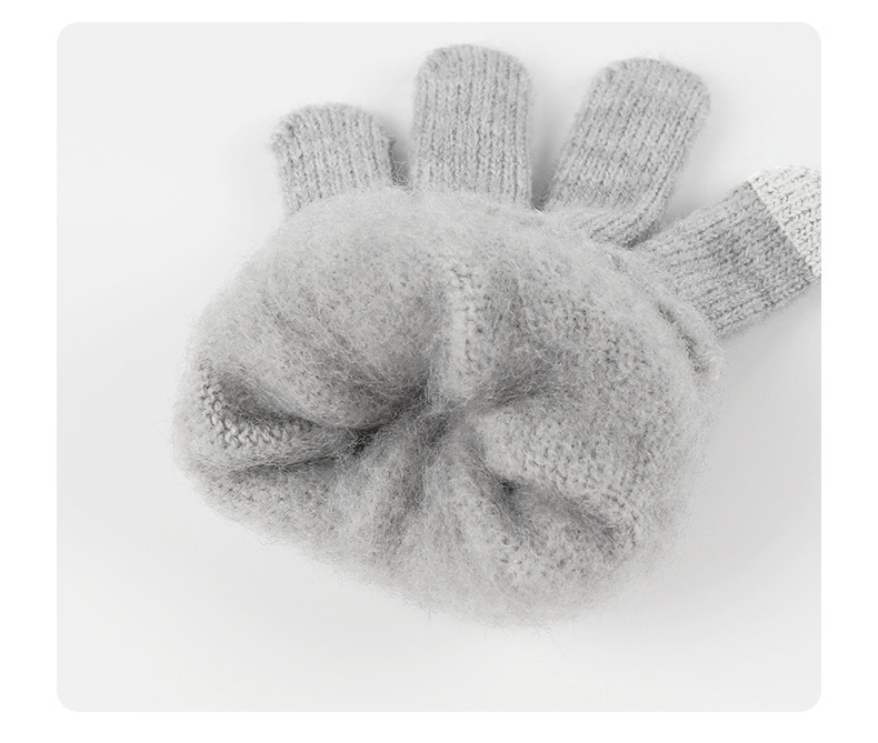 Unisex new knitted hat scarf gloves three piece set winter women's cold proof warm scarf three piece set men_voghion.com