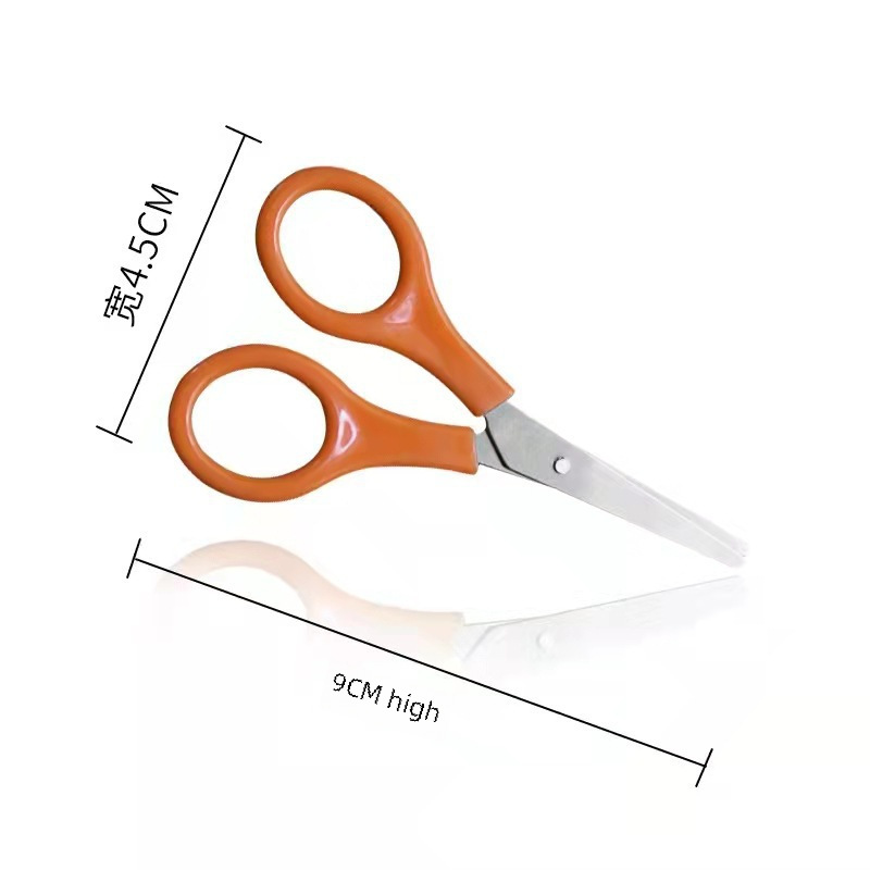 Needle thread kit small scissors stainless steel yarn scissors bandage scissors, orange red first aid kit single item accessories small scissors