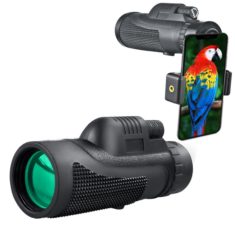 便携式 单筒望远镜12*50，40*60微光夜视单筒高倍绿膜望远镜