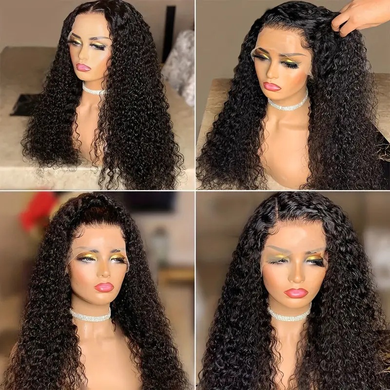 Perruque synthétique lace front ondulée style américain_voghion.com