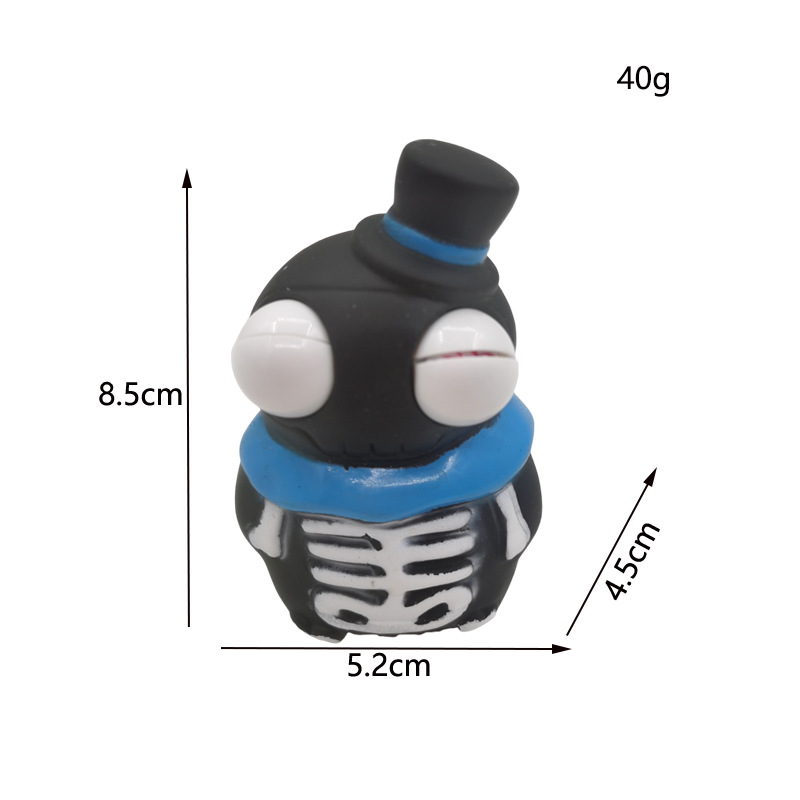 눈을 가늘게 뜨고 있는 할로윈 - 검은 해골