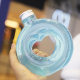 Donut bottle bracelet bottle round Cup pet plastic milk tea bottle 500ml disposable juice drink cup