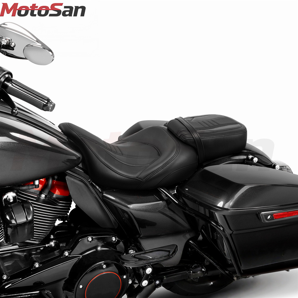 Suitable for Harley CVO Road King Street Glide 09-23 quick-release seat passenger and driver seat cushion front and rear