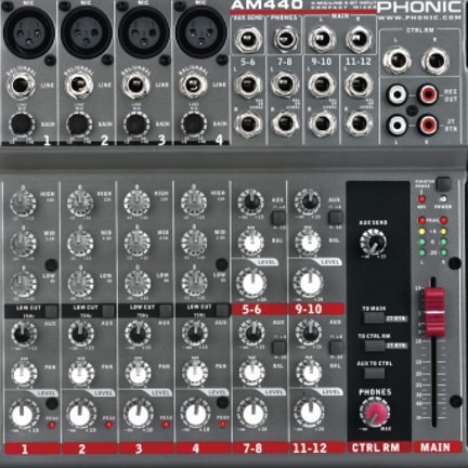 美国PHONIC 丰力克AM440/2组立体声的内置DFX的小型调音