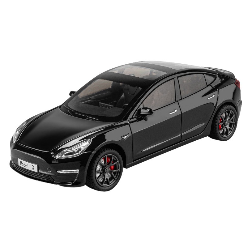 Modelo de coche de aleación a escala 1/24, coche de juguete Modelo 3, decoración para niños, transmisión en vivo de TikTok, venta al por mayor desde Chenghai