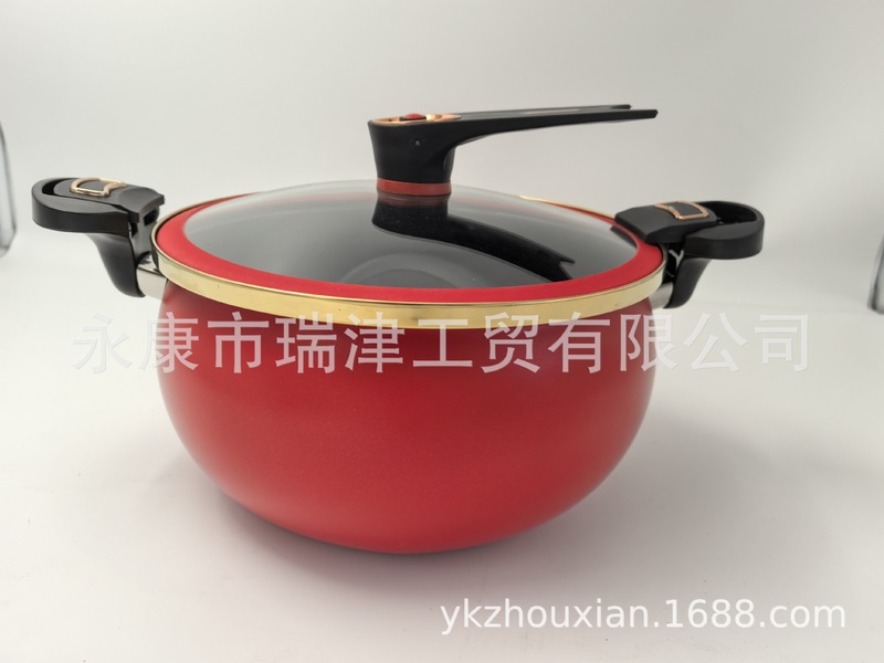 国境を越えたエナメル微圧鍋スープ鍋シチュー鍋にくっつかない家庭用スープ煮込みガスコンロ電池炉共通|undefined