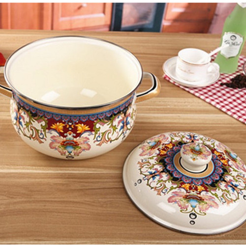 Thickened flowery full range of soup pots, double-ear pans, milk pots, steamers, stew pots and gas induction cookers are available