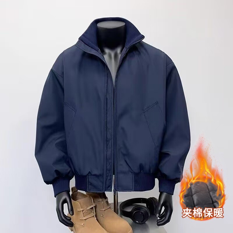 New spring and autumn collection: American retro-style bomber jacket for men, featuring a stand-up collar and a sophisticated design, perfect as a casual outerwear piece for young men