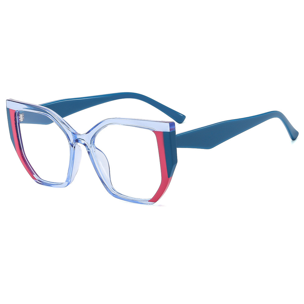 Nuevo estilo transfronterizo europeo y americano TR90 a juego de colores simple y elegante espejo plano anti-luz azul