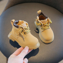 麦布熊儿童皮靴加绒婴儿宝宝学步鞋冬季男小童马丁靴女童鞋-包邮!